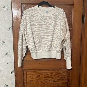 White Zebra Print Women's Top